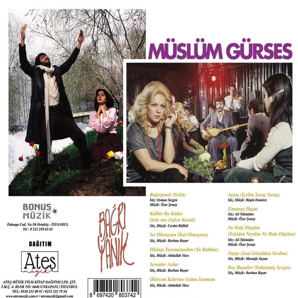 Müslüm Gürses Bağrıyanık - CD - Resim 2