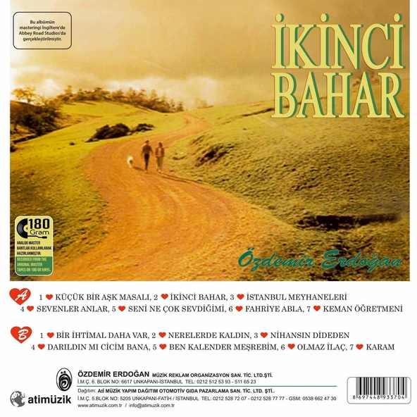 Ozdemir Erdogan İkinci Bahar - Plak - Resim 2