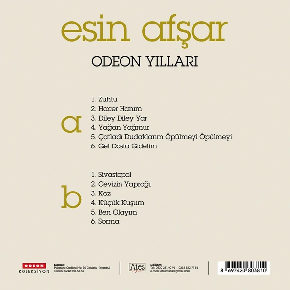 Esin Afşar Odeon Yılları - Plak - Resim 2