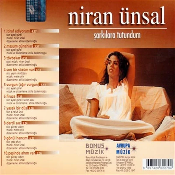 Niran Ünsal Şarkılara Tutundum - CD - Resim 2