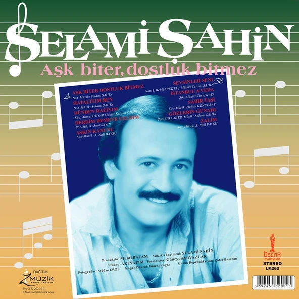 Selami Şahin Aşk Biter Dostluk Bitmez - Plak - Resim 2
