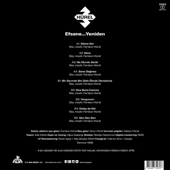3 Hürel Efsane Yeniden - Plak - Resim 2