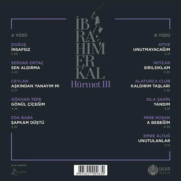 İbrahim Erkal Hürmet 3 - (Özel Solid Mor Plak) - Resim 2
