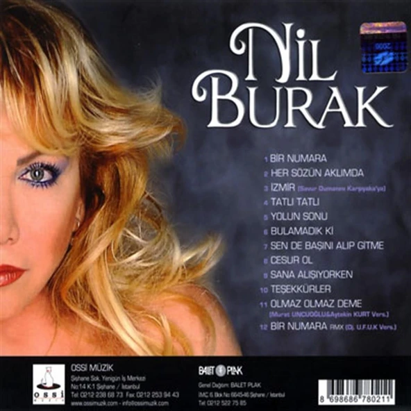 Nil Burak Bir Numaramsın - CD - Resim 2