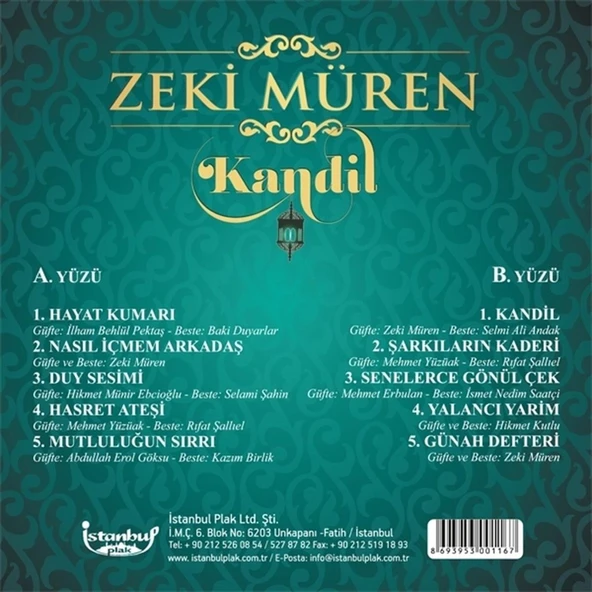 Zeki Müren Kandil - Plak - Resim 2