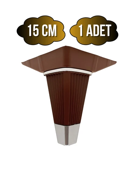 İrem Kahverengi Krom 15cm Plastik Ayak Mobilya Masa ve Dolap Ayağı(KAHVERENGİ KROM)(15CM) Kahverengi 15cm 15cm - 1 ADET ürün görseli 1