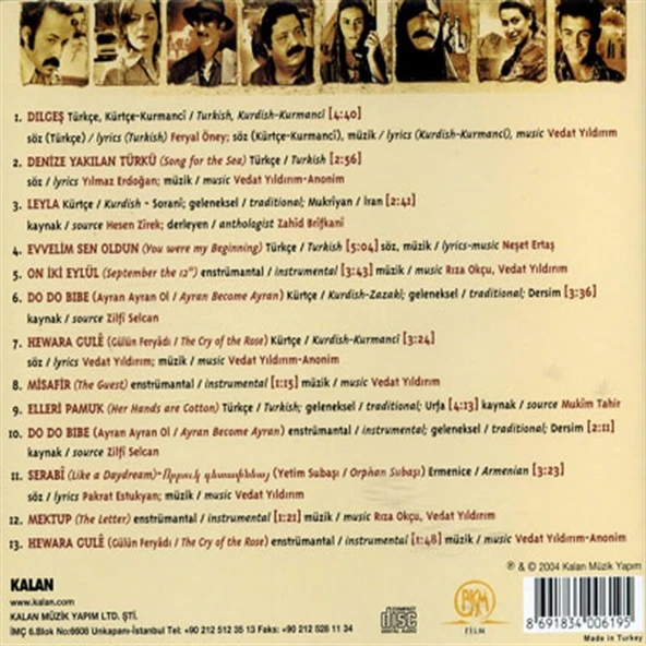 Kardeş Türküler Vizontele Tuuba - CD - Resim 2