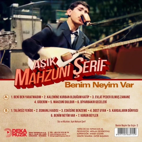 Aşık Mahzuni Şerif Benim Neyim Var - Plak ürün görseli 1