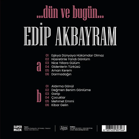 Edip Akbayram Dün ve Bugün - Plak - Resim 2
