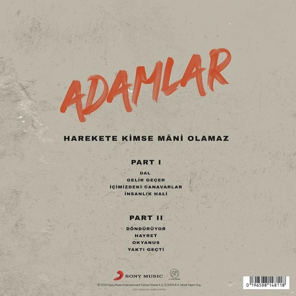 Adamlar Harekete Kimse Mani Olamaz - Plak - Resim 2