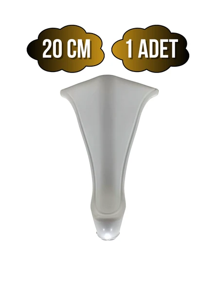 Lüx Lükens Beyaz 20cm Plastik Ayak Mobilya Masa ve Dolap Ayağı(BEYAZ)(20CM) Beyaz 20cm 20cm - 1 ADET ürün görseli 1
