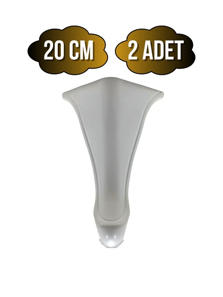 Lüx Lükens Beyaz 20cm Plastik Ayak Mobilya Masa ve Dolap Ayağı(BEYAZ)(20CM) Beyaz 20cm 20cm - 2 ADET ürün görseli 1