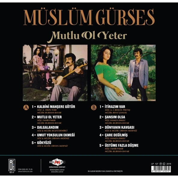 Müslüm Gürses Mutlu Ol Yeter - Plak - Resim 2