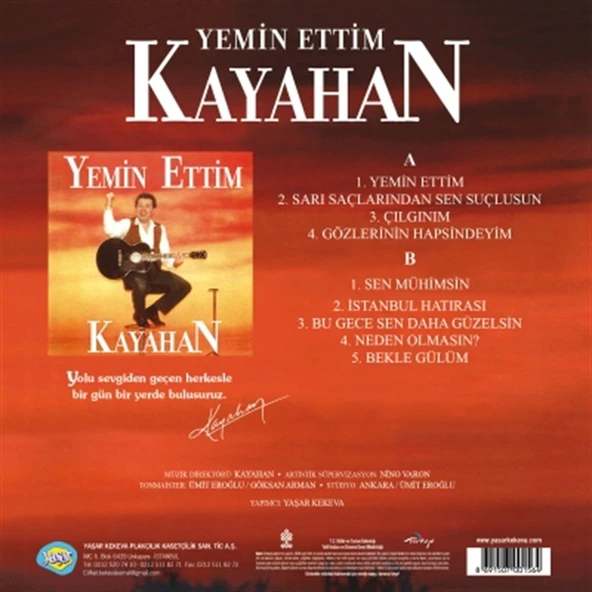 Kayahan Yemin Ettim - Plak ürün görseli 1