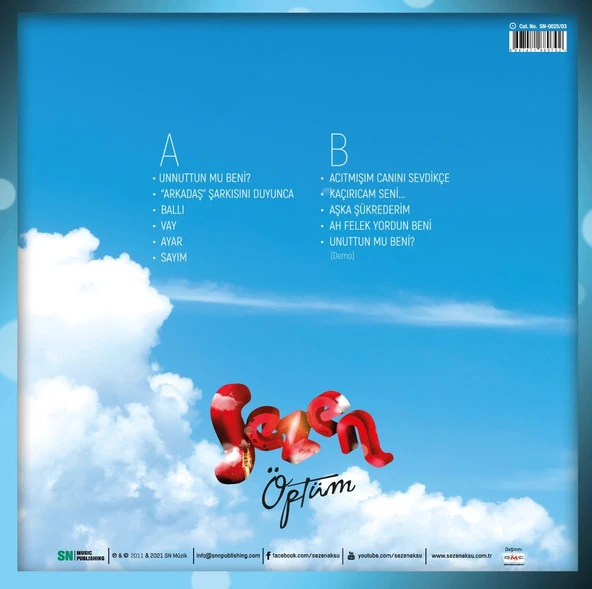 Sezen Aksu Öptüm - Plak - Resim 2