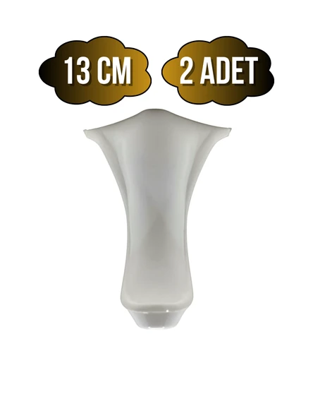 Lüx Lükens Beyaz 13cm Plastik Ayak Mobilya Masa ve Dolap Ayağı(BEYAZ)(13CM) Beyaz 13cm 13cm - 2 ADET ürün görseli 1
