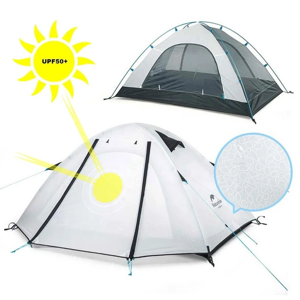 Naturehike P-Serisi 4 Kişilik Kamp Çadırı (Beyaz) ürün görseli 1