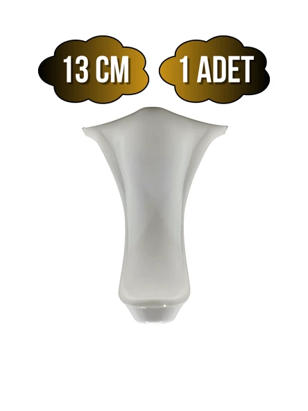 Lüx Lükens Beyaz 13cm Plastik Ayak Mobilya Masa ve Dolap Ayağı(BEYAZ)(13CM) Beyaz 13cm 13cm - 1 ADET ürün görseli 1