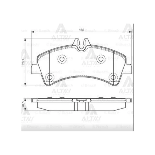 FREN BALATA SPRINTER 06-09 / CRAFTER 06-16 ÇIFT TEKER 5T ARKA ürün görseli 1
