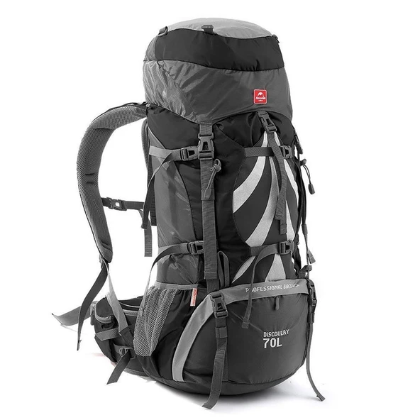 Naturehike Discovery 70+5LT Trekking Sırt Çantası Siyah ürün görseli 1