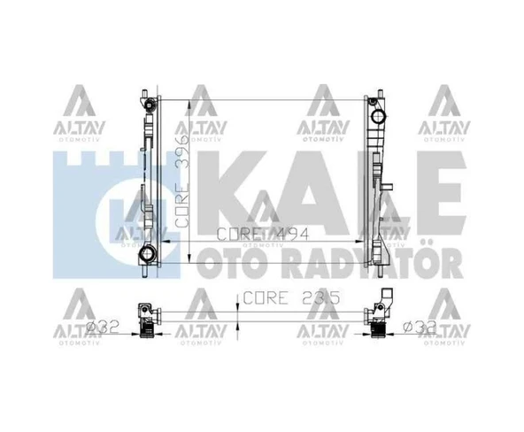 Radyatör Su Clıo Iıı 05-12 / Mıcra 03-10 / Note 06-12 / Modus 04 ürün görseli 1
