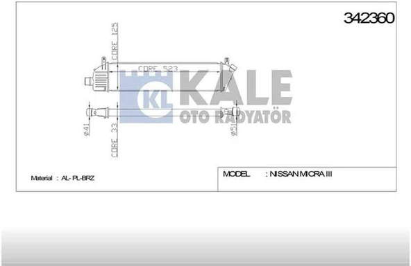 Turbo Radyatörü Intercooler Mıcra 03-10 1.5dcı ürün görseli 1