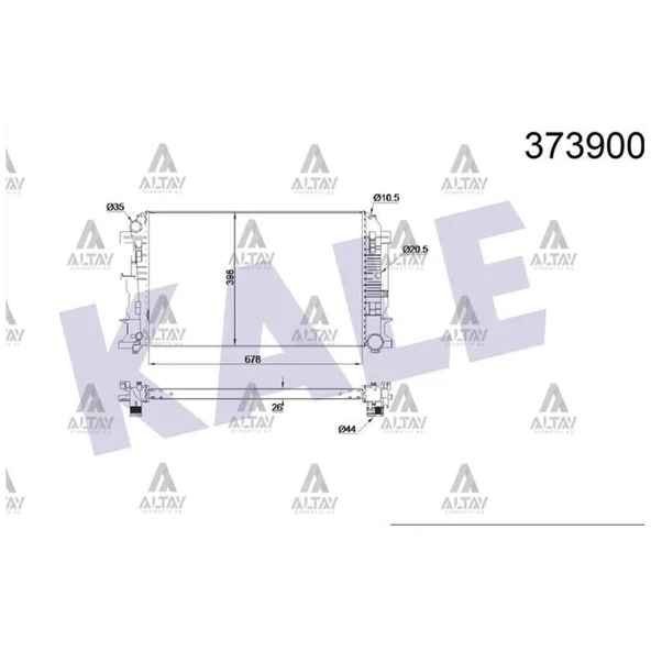 RADYATÖR SU CRAFTER 06= BJK-BJM-CKTB-CKUB 2.0 TDI 26mm BRAZING ürün görseli 1