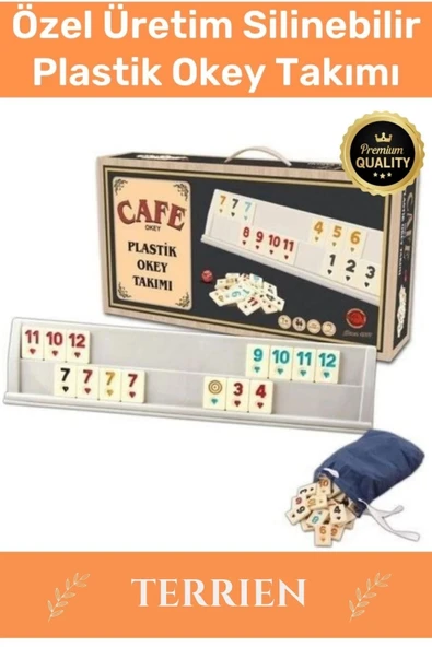 Premium Antibakteriyel Kir Tutmayan Çizilmeye Dayanıklı Silinebilir Plastik Kahveci Kafe Okey Takımı ürün görseli 1