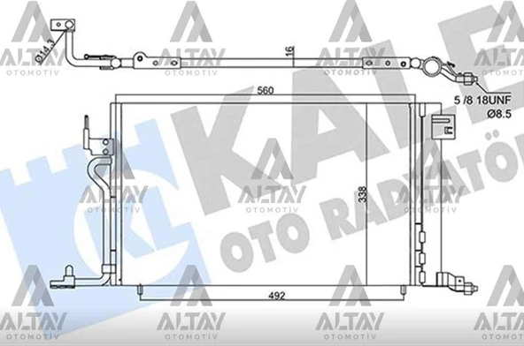 Radyatör Klima 306 / Xsara 97 1.4-1.6-1.8-2.0 Brazıng ürün görseli 1
