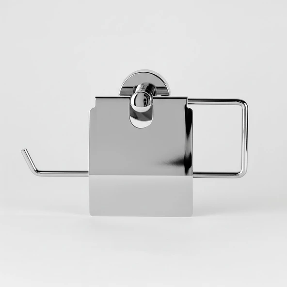 Kapalı Kağıt Havluluk Krom Gümüş Metal Duvara Monte Vidalı Banyo Tuvalet Mutfak Kağıt Havluluk 25 cm ürün görseli 1