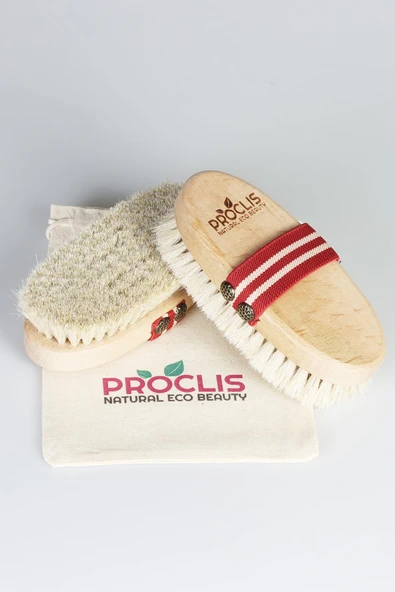 Proclis %100 Doğal At Kılı Selülit Fırçası, Doğal At Kılı Fırça Banyo Masaj Peeling 1 Adet İsim Yazdırılır ürün görseli 1