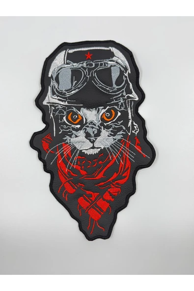 Atolye Luxora Hızlı Kedi Stil Motorcu Yelek ve Çeket ,Sırt Patch , Yama ürün görseli 1