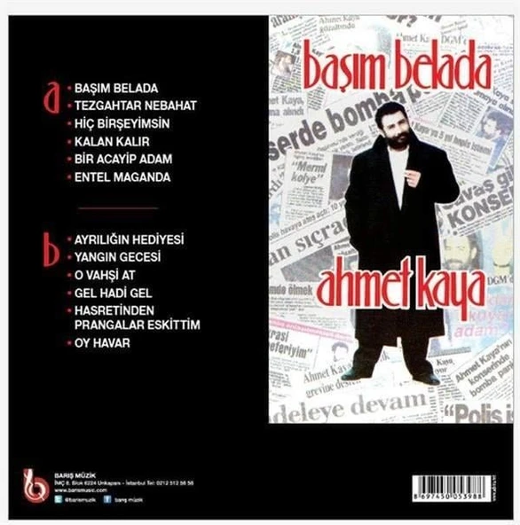 Ahmet Kaya Başım Belada - Plak - Resim 2