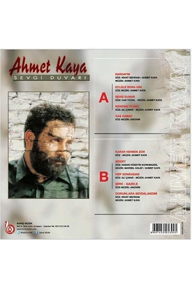 Ahmet Kaya Sevgi Duvarı - Plak - Resim 2