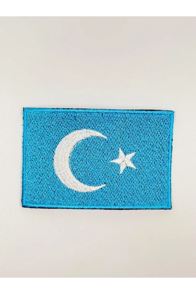 Atolye Luxora Dogu Türkistan Bayragı Desenli , Yelek ve Ceket ,Sirt Patch, Yama ürün görseli 1