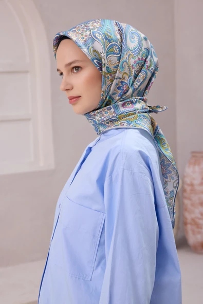 İpek Twill Eşarp 4202D01 - Resim 9