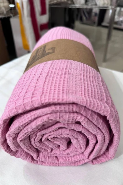 Çeyiz Diyarı Çift Kişilik Yazlık Pamuklu Tek Pike Pembe ürün görseli 1