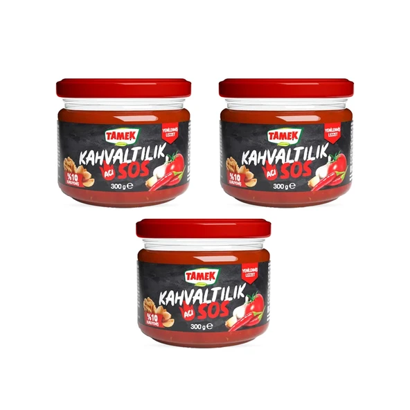 Tamek Kahvaltılık Acı Sos 300 gr x 3 Adet ürün görseli 1