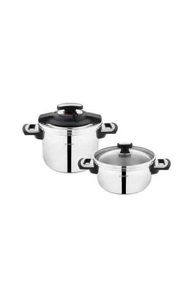 Schafer Safe 2'li 4+6 lt Düdüklü Tencere Seti - Resim 7