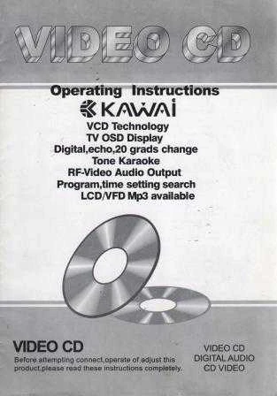 Kawai Video CD + MP 3 Çalar Kullanma Kılavuzu ürün görseli 1