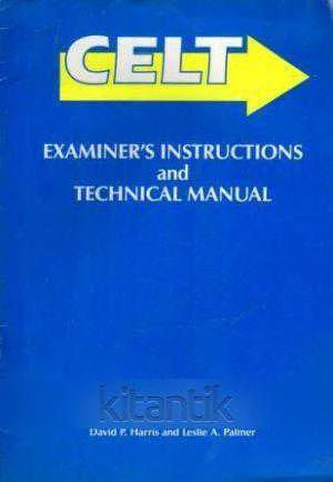 Celt Examiner's Instructions and Technical Manual - 1986 Yılı İlk Baskısı ürün görseli 1