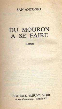 Du Mauron A Se Faire (1984 Yılı İlk Baskısı) ürün görseli 1