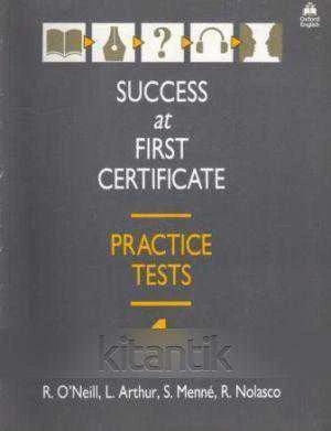 SUCCESS AT FIRST CERTIFICATE PRACTICE TESTS 1 WITH KEY ürün görseli 1