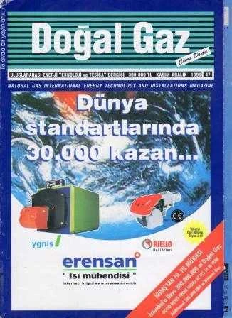 Doğal Gaz Uluslararası Enerji Teknoloji ve Tesisat Dergisi Aralık 1996 Sayı: 47 ürün görseli 1