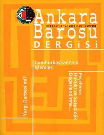 Ankara Barosu Dergisi Yıl: 66 Sayı: 2008/3 ürün görseli 1