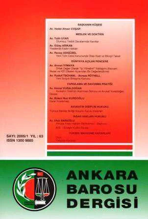 Ankara Barosu Dergisi Yıl: 63 Sayı: 2005/1 ürün görseli 1