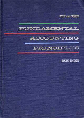 Fundamental Accounting Principles / Sixth Edition / 1972 Yılı Bez Ciltli İlk Baskısı ürün görseli 1
