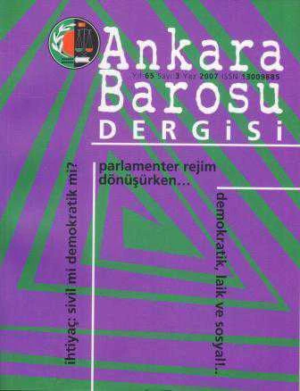 Ankara Barosu Dergisi Yıl: 65 Sayı: 2007/3 ürün görseli 1