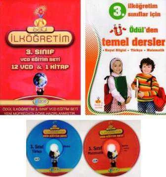 Ödül İlköğretim 3. Sınıf VCD Eğitim Seti (12 VCD + 1 Kitap) (İlköğretim 3. Sınıflar İçin Ödül'den Temel Dersler Kitabı + Türkçe 4 VCD + Matematik 8 VCD) ürün görseli 1