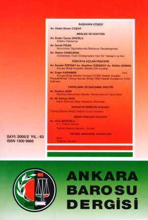 Ankara Barosu Dergisi Yıl: 63 Sayı: 2005/2 ürün görseli 1